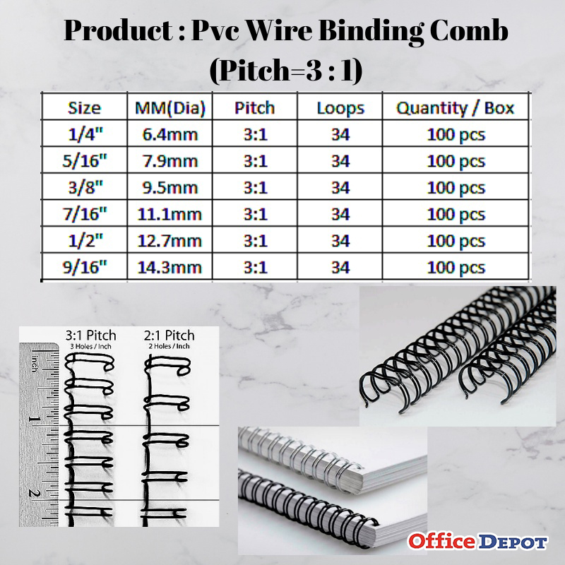 Wire Binding Spines, Double Loop Wire