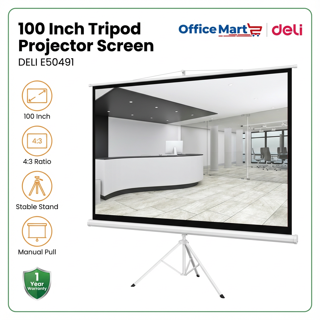 Deli E50491 Projector Screen Malaysia | Professional Presentation ...